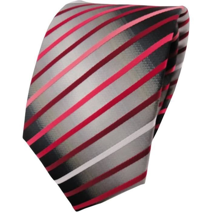 homme à la mode rayée rouge moyen rose rouge foncé
