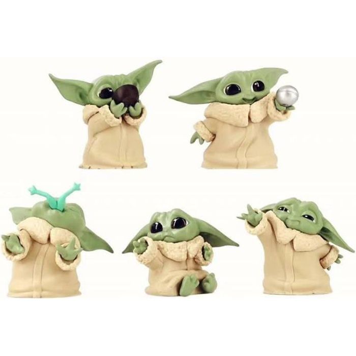 5pcs Figurines Bebe Yoda Le Mandalorian Jouets D Action 5 6cm Mignon Jouets D Action Star Wars Cadeaux Pour Enfants Cdiscount Maison