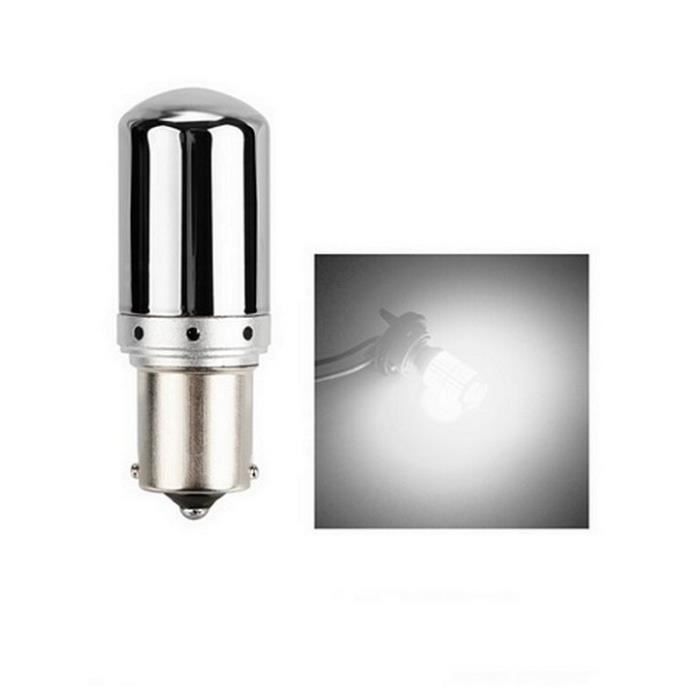BA15S Ampoule LED P21W 144 SMD Chrome Blanc Veilleuses Feux de jour Voiture  - Cdiscount Auto