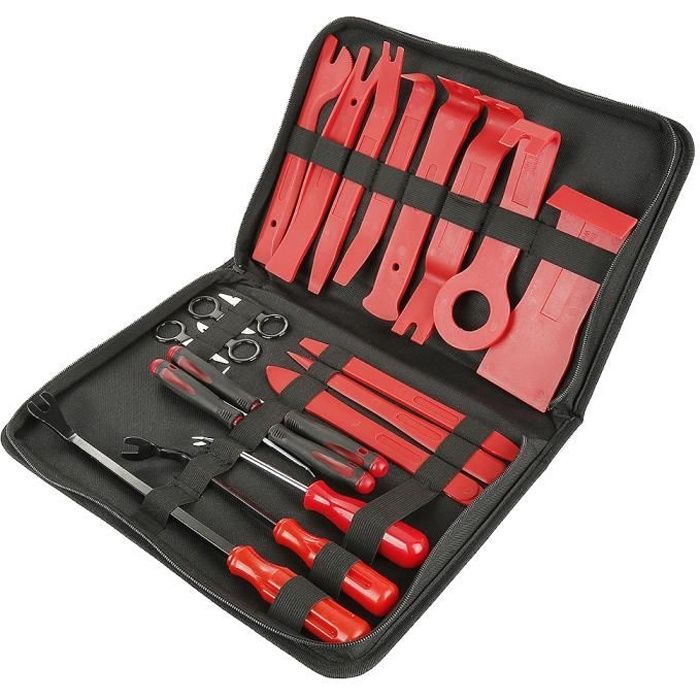 Kit Outils Démontage Garniture 17 Pièces - Pour Auto Radio, Tableau De Bord, Porte