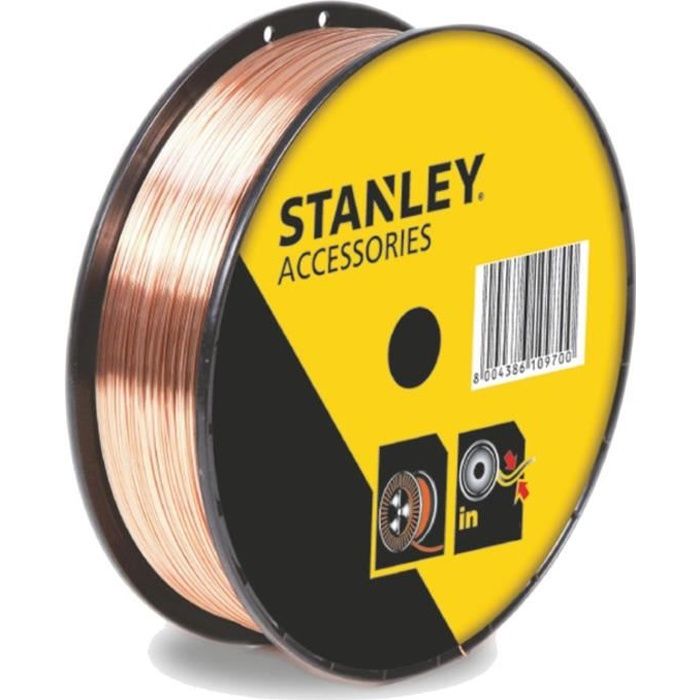 STANLEY 460628 Bobine fil acier pour soudure MIG/MAG sans gaz - Ø 0,9 mm - 0,9 kg