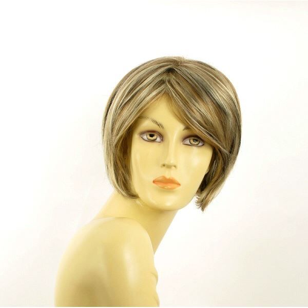 perruque courte blonde meche