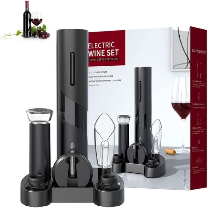 6 En 1 Tire Bouchon Electrique Coffret Cadeau,Ouvre Bouteille