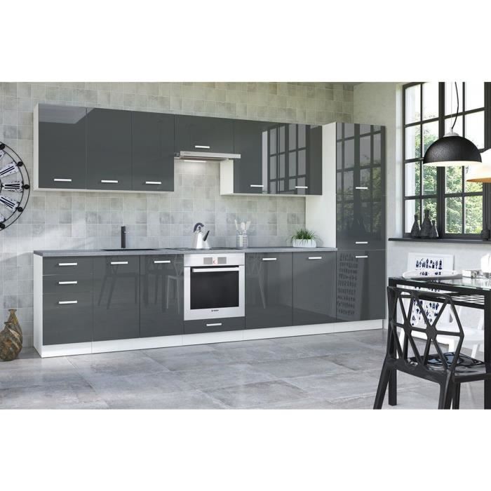 Meuble Haut De Cuisine Design 40 Cm Avec 1 Porte Coloris Blanc Mat