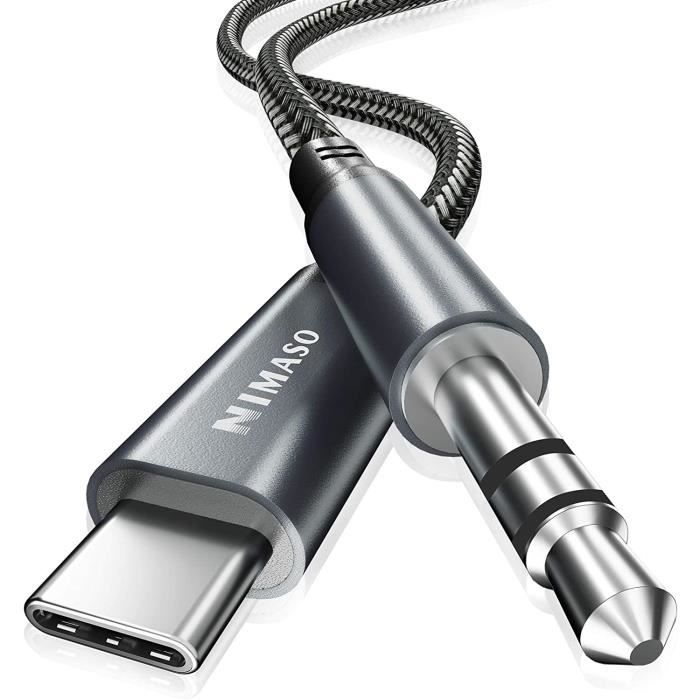 Câble auxiliaire USB-C vers 3,5 mm (mâle) Câble USB-C vers Jack