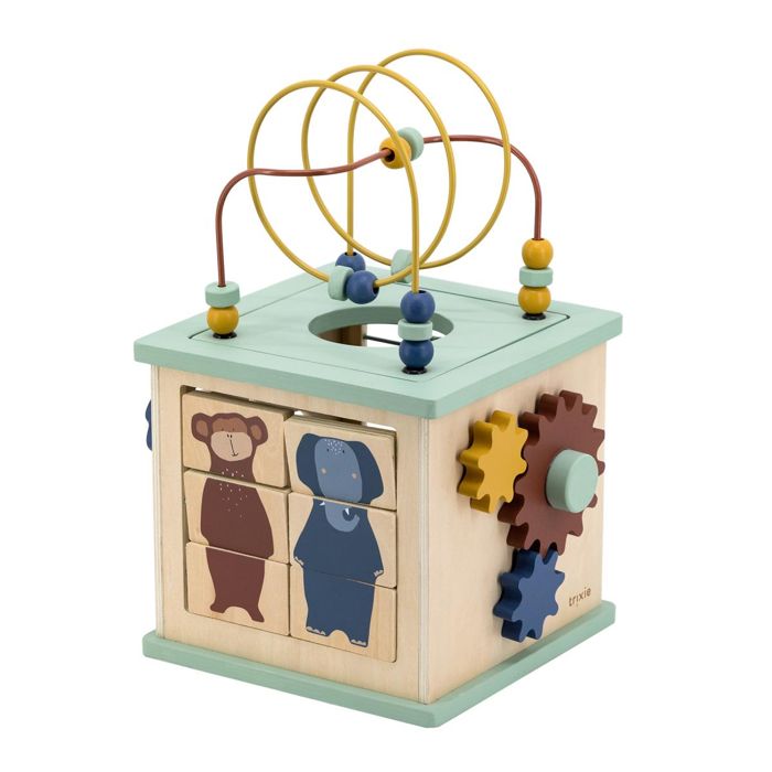 Trixie - Cube d'activites 5-en-1 en bois