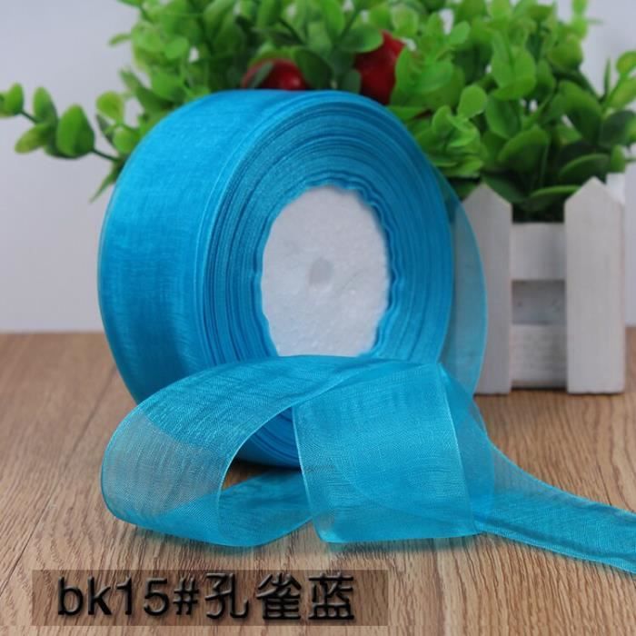 Ruban Organza Bleu Royal - Rouleau 25m X 40mm Pour Emballage Cadeaux Et Décoration De Table De Fête