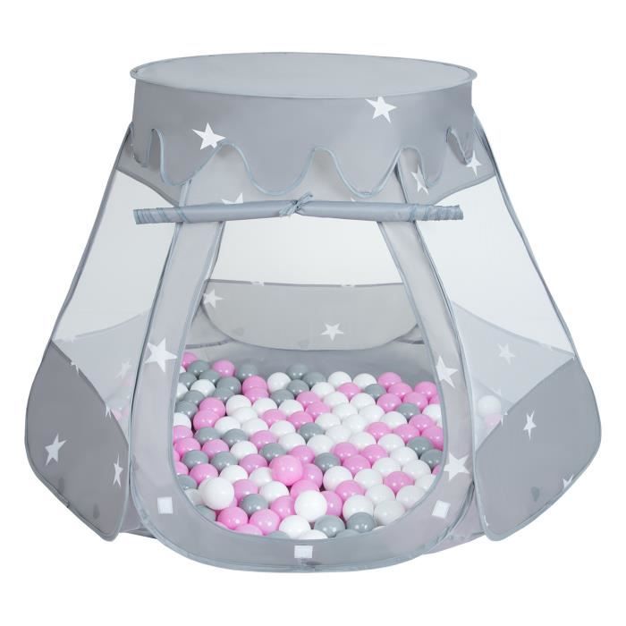 Selonis Tente 105x90cm 600 Balles Chateau Avec Les Balles Plastiques Piscine A Balles Pour Enfants Gris Gris Blanc Rose Cdiscount Jeux Jouets