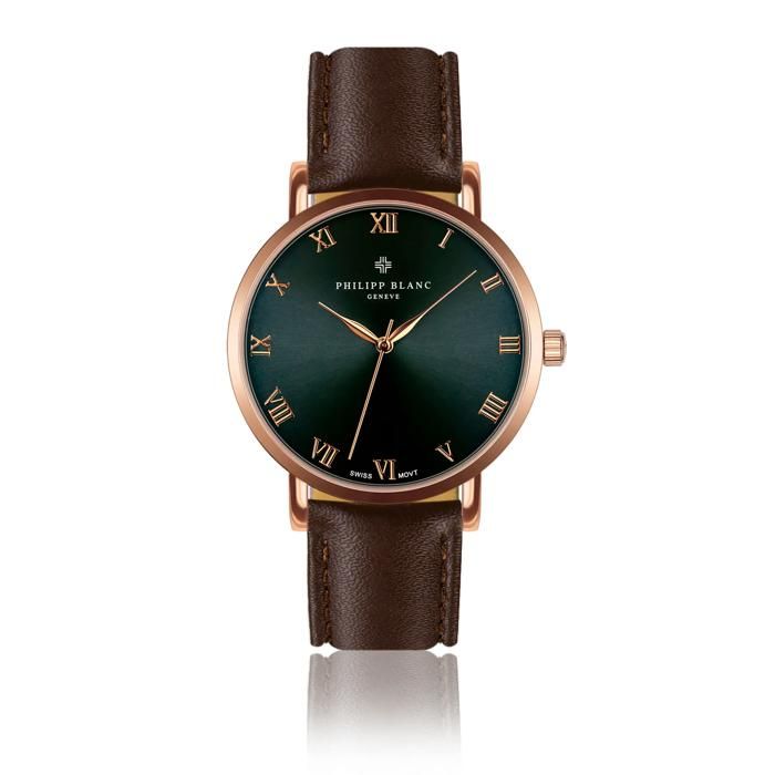 Montre cuir Philipp Blanc Bern - brown - 40 mm
