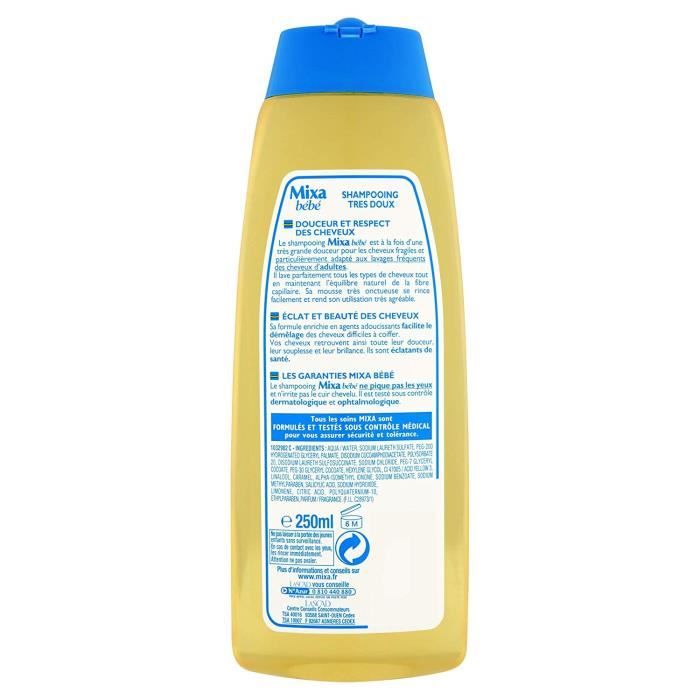 Mixa baby Lot of 2 Very mild hypoallergenic shampoo 250ml x2 - MaxxiDiscount