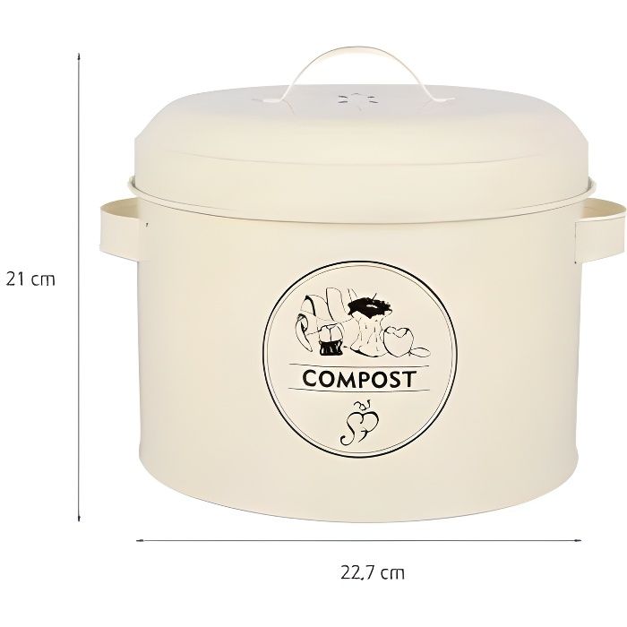 Composteur de cuisine avec filtre carbone
