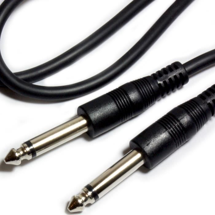 PC Arena Câble de guitare Jack 6,35 mm vers Jack Mono Jack 2 m 