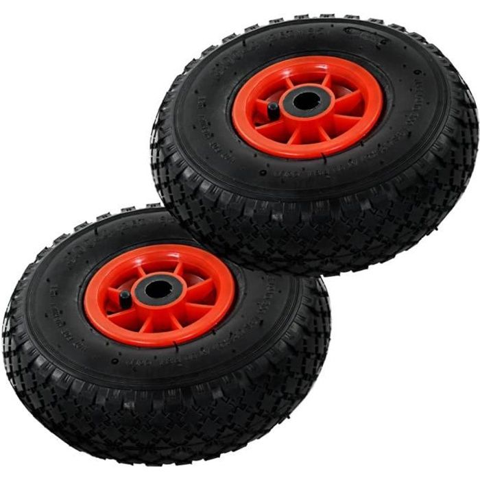 Roue de diable 2 pcs Caoutchouc 3.00-4 (260 x 85 mm)-HUA