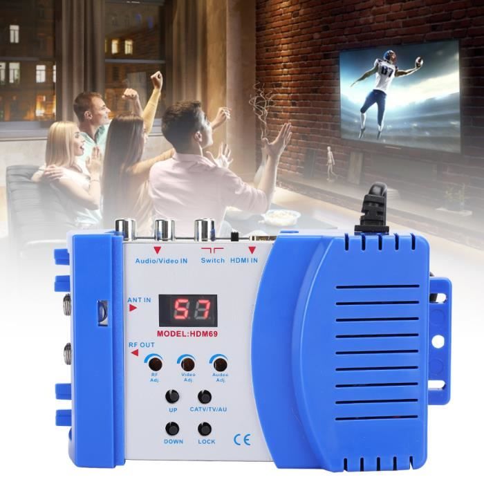 Hdm69 Modulateur Numérique Rf Hdmi Portable Convertisseur Av À Rf Norme Uhf Pal/Ntsc Pour Eu 100-240V-TIP