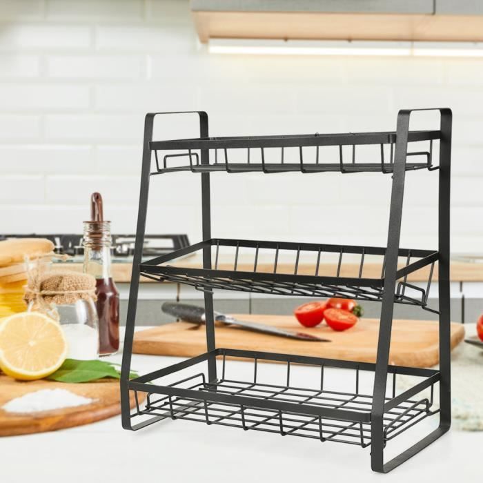 Étagère De Présentation En Bois, Support à Condiments En 3 Utilisable Restauration