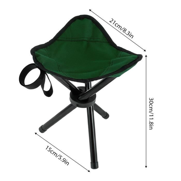 tabouret pliant portable en forme de triangle - mobilier - type green
