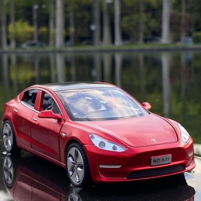 Couleur 3 rouge Modèle de voiture miniature de Tesla modèle S modèle 3  modèle X en alliage moulé sous pressio - Cdiscount Auto