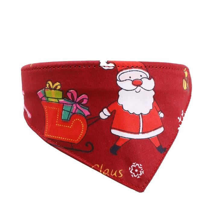 Bandanas De Noël Pour Chien - Lot De 2 Foulards Triangle Festifs - Cadeau Mignon Pour Animaux - 8