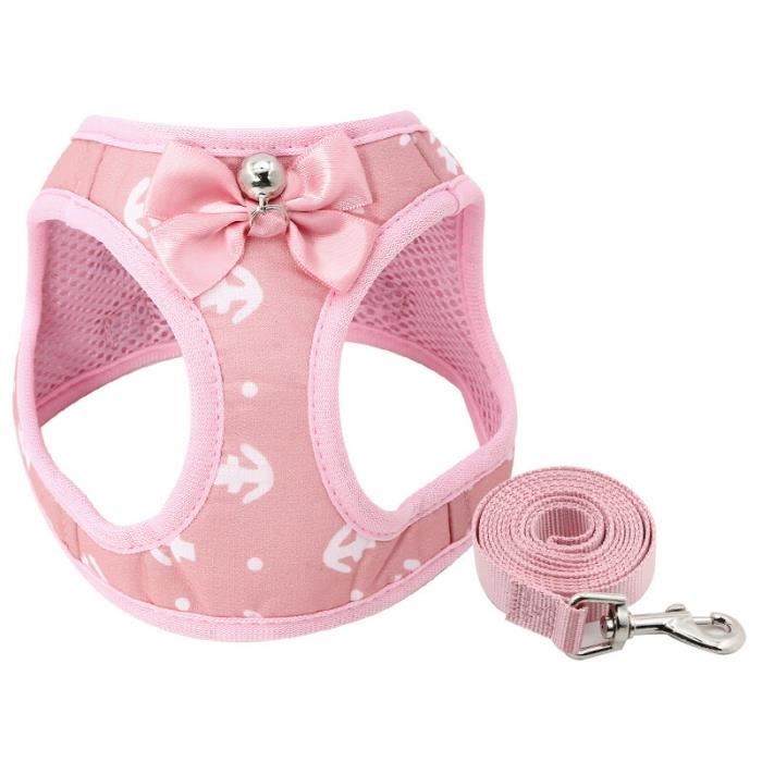 Collier,Ensemble harnais et laisse ancre pour chat, gilet avec sangle Collier,Ensemble harnais et laisse ancre pour chat, gilet avec sangle