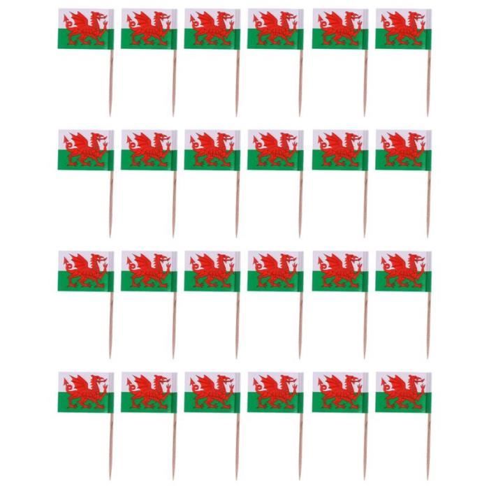 Lot De 150 Mini Cure-dents En Bois Avec Drapeau Pour Décoration De Fête