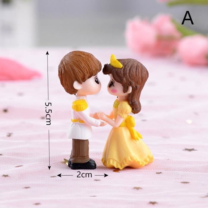 Statue deco Mini poup e Miniature Couple amoureux 2 pi ces
