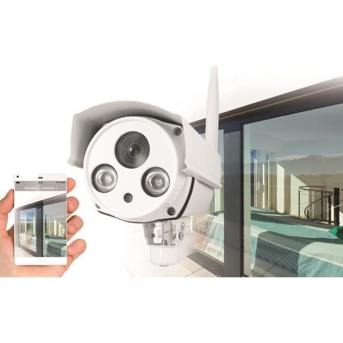 AVIDSEN Caméra de surveillance Visia connectée IP extérieure Wi-fi HD ...