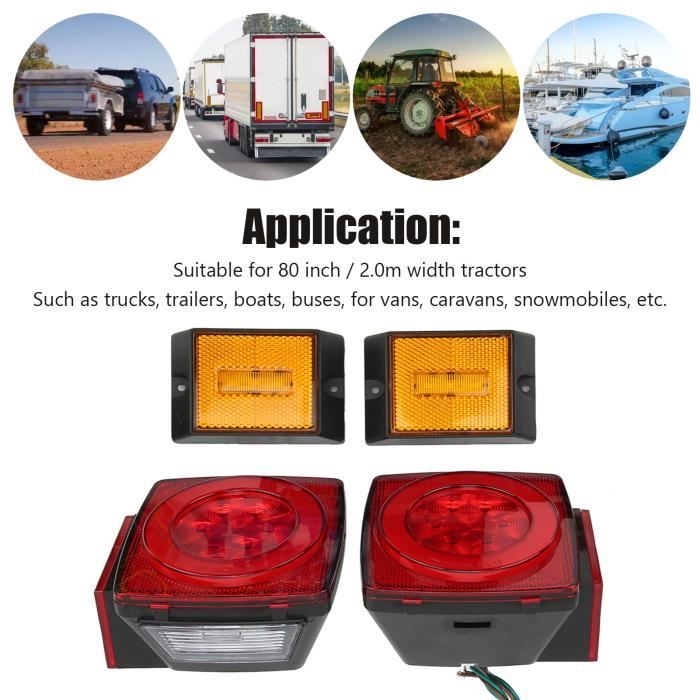 Dilwe Kit Éclairage 12 LED Pour RC Voiture 1/10 1/8 - Phares Feux Arrière Clignotants