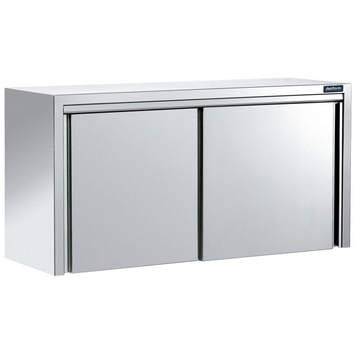 Armoire Adossée avec Portes Coulissantes P.400mm - avec Etagère - Distform - l1800- L1- P- h600- Acier Inoxydable Armoire Adossée avec Portes Coulissantes P.400mm - avec Etagère - Distform - l1800- L1- P- h600- Acier Inoxydable