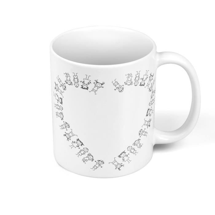 Mug Ceramique Coeur Ronde Enfant Dessin Mignon Amour Cdiscount Pret A Porter