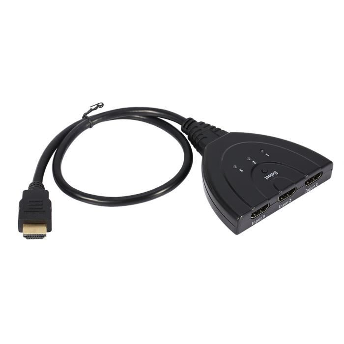 LIS Switch HDMI automatique à 3 ports - Commutateur HDMI 1080P Adaptateur  Câble LS008 - Cdiscount TV Son Photo