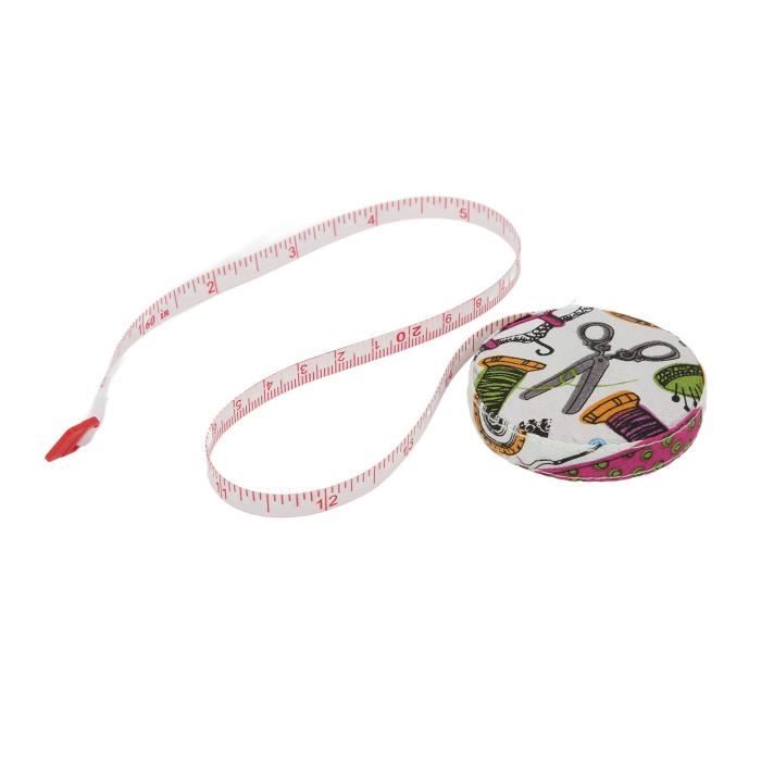 2 Rubans à Mesurer De Couture - 1.5 Mètres, Noir Avec Texte Blanc - PVC Et Fibre De Verre - 8