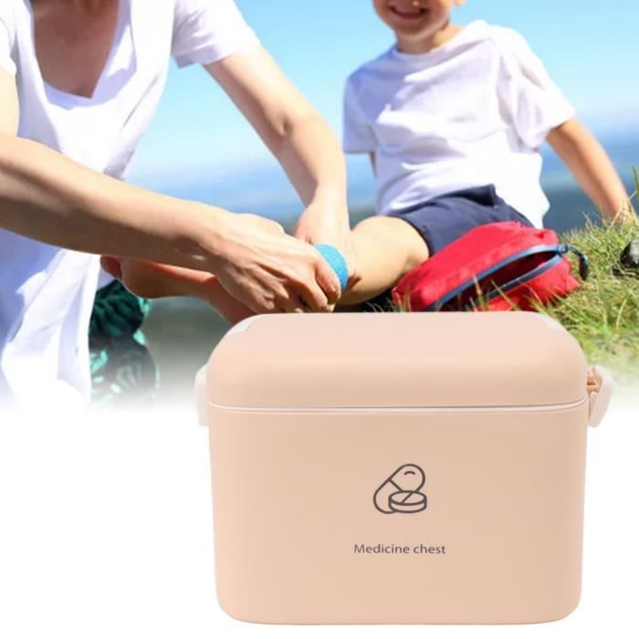 Boîte à Médicaments 3 étages 31.5x21.5x29 Cm - Plastique épais, Poignée, Compartiments Amovibles - Organisation Maison Et Voyage