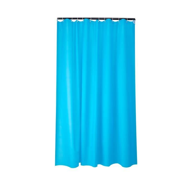 Rideau De Douche Anti-Moisissure PEVA - 200x240cm - Bleu Étoile De Mer