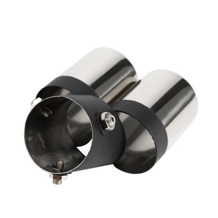 Embout D'échappement Universel Acier Inoxydable 90 Mm - Pour Tuyaux De 48 à 66 Mm, Longueur 150 Mm