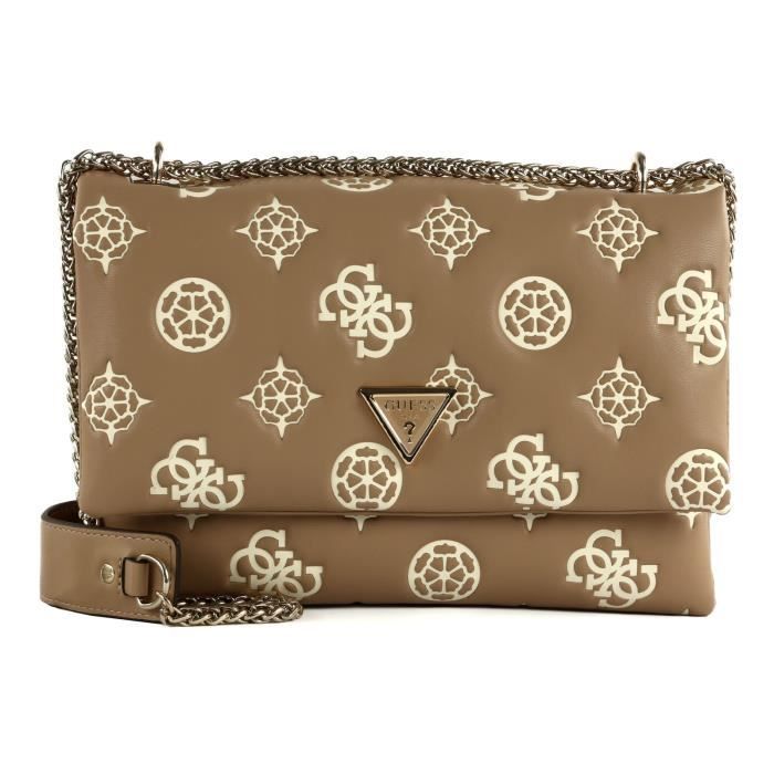 Sac à épaule GUESS Eco Ali Convertible – Couleur Almond (beige) – Polyuréthane – Neuf Avec étiquettes