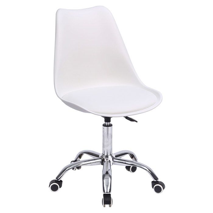 Chaise de bureau réglable en hauteur blanche ANNE Chaise de bureau réglable en hauteur blanche ANNE