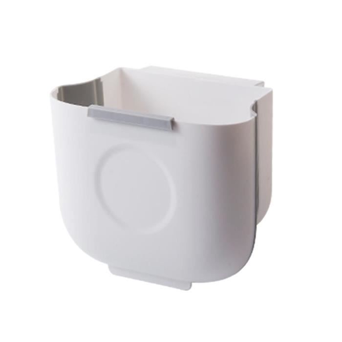 MagiDeal Poubelle Ronde Légère En PP – Design Moderne Blanc, Pour Salle De Bain Chambre Cuisine Bureau