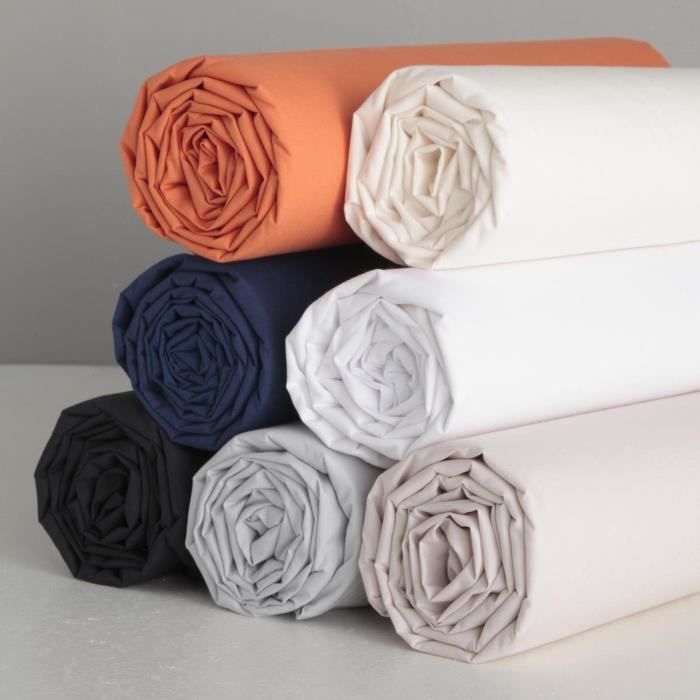 Drap Housse - HOMEROKK - Classique - 180 x 200 cm - 100% coton - Lot de 6 Drap Housse - HOMEROKK - Classique - 180 x 200 cm - 100% coton - Lot de 6