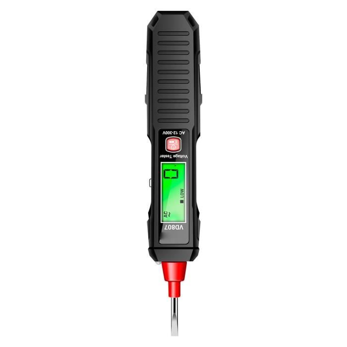 HURRISE stylo testeur électrique Testeur de Tension sans Contact, Détecteur  de Tension AC 12V-300V avec écran LCD, moto continuite