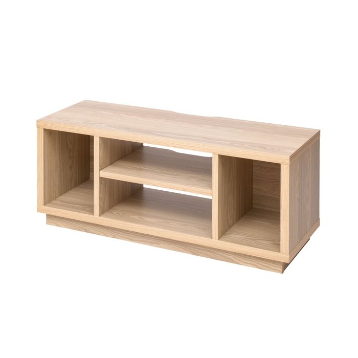 Iris Ohyama Meuble TV Meuble tele Banc TV Ecran jusquà 43 pouces OTS-100S Marron clair L36 x P100 x H41.5 cm