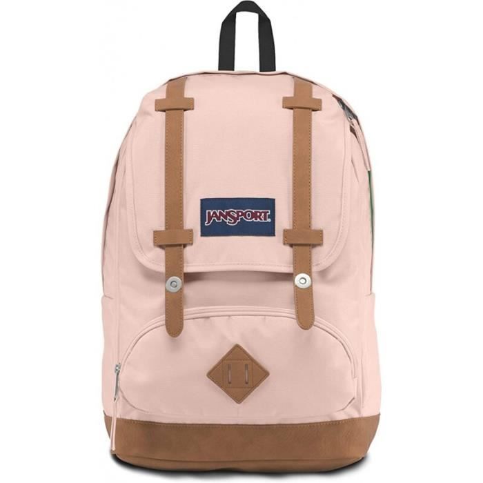 Sac à Dos JanSport Rose Vif, 25L, Avec Poches, Léger Et Matelassé, Unisexe Adulte