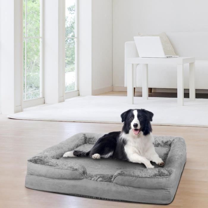 Comparer les prix de Panier pour Chien Orthopédique - KEDIA - Gris - 106*80*20cm