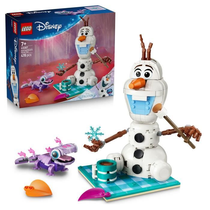 LEGO ǀ Disney 43287 La Reine des Neiges Le Pique-Nique d’Olaf et Bruni - Bonhomme de Neige