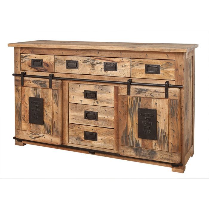 Buffet bas Manguier natur laqué massif 150x45x90 (BxTxH) bois massif RAILWAY #119 Buffet bas Manguier natur laqué massif 150x45x90 (BxTxH) bois massif RAILWAY #119