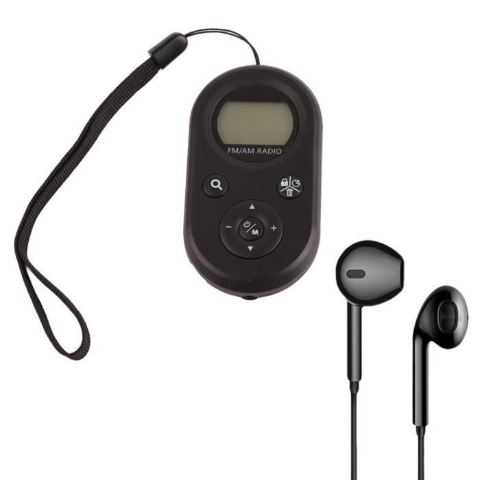 Radio Portable Mini AM/FM - MINIFINKER - Rechargeable - Stéréo - Casque ...