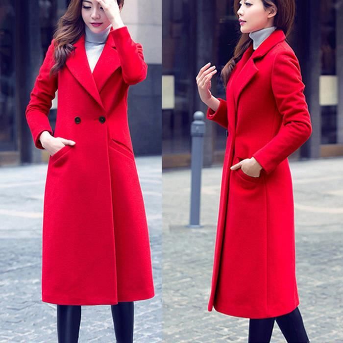 manteau hiver femme rouge
