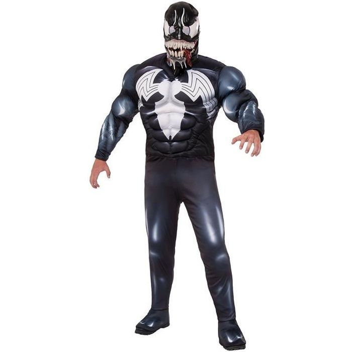 Déguisement Venom Deluxe pour Homme - Marvel - RUBIES - Combinaison et masque de poitrine et de muscle - Noir