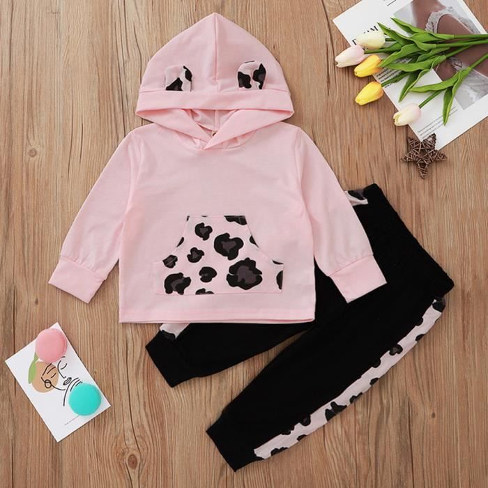 Ensemble Camouflage Bébé Garçon - Sweat à Capuche + Pantalon - Vêtements Chauds Automne Hiver