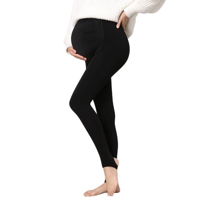 Collants De Maternité Chauds Sans Pied - Opaques, En Faux Polaire, Pour Femmes Enceintes, Hiver