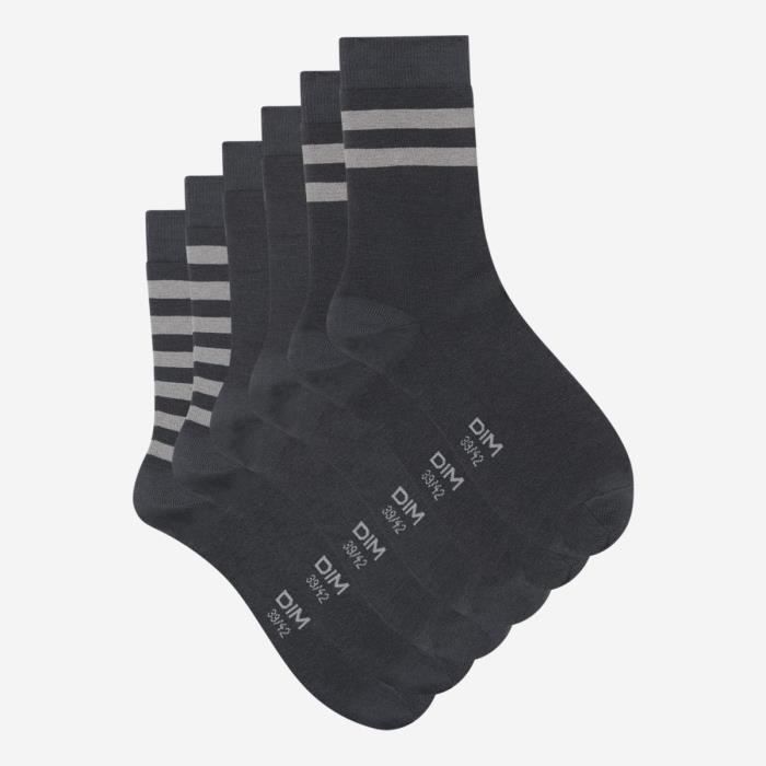 Dim Modal, Lot de 2 paires de Chaussettes coton Blc/lavande Dim Modal, Lot de 2 paires de Chaussettes coton Blc/lavande
